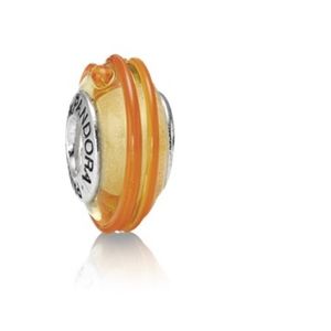 Pandora Orange Murano Glass Charm *Retired*